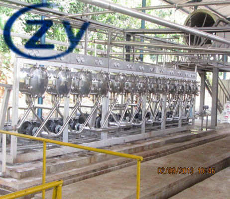 Máquina de procesamiento de papas eficiente Multicíclones de 10 a 50 t/h Capacidad Blanco escuro