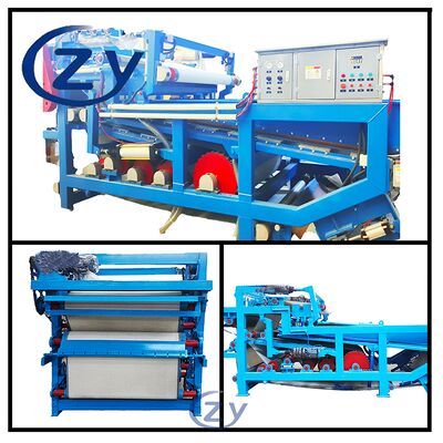 Filtro de deshidratación de cinturón de acero inoxidable para deshidratación y tratamiento de escoria de fibra de yuca industrial