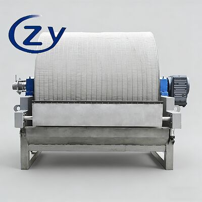 Filtro de tambor de vacío de velocidad ajustable Equipo de deshidratación automática para almidón de tubérculos