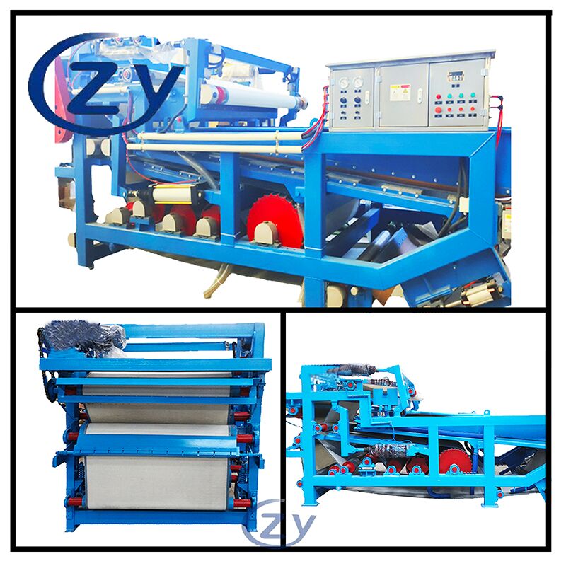 Filtro de deshidratación de cinturón de acero inoxidable para deshidratación y tratamiento de escoria de fibra de yuca industrial