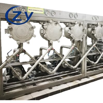 Multiciclón de almidón personalizable con separación optimizada de cultivos de tubérculos