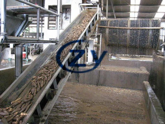 Máquina de proceso del almidón de mandioca del acero inoxidable/maquinaria que se lava de la mandioca