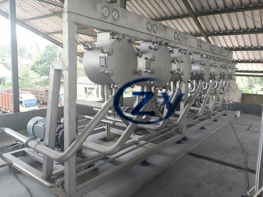 Salida grande de la operación completamente automática de la planta de tratamiento de la harina de la mandioca