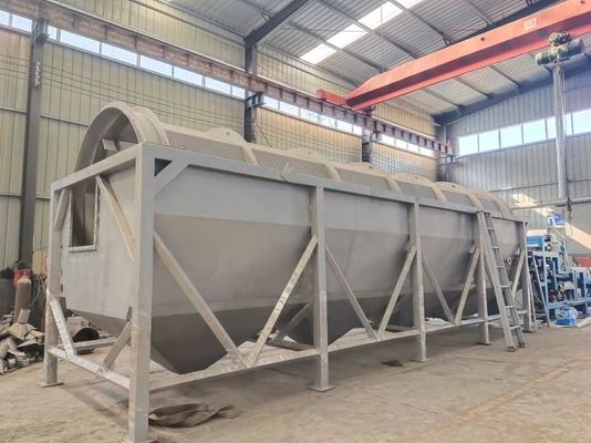 Material rotatorio de la lavadora SS304 de dirección de la capacidad del tambor grande de la mandioca